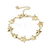 304 Stainless Steel Star Link Chain Bracelets for Women BJEW-U002-02G-1