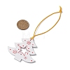 Christmas Wood Christmas Tree Pendant Decorations HJEW-JM02166-03-3