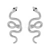 Snake Alloy Rhinestone Stud Earrings FS-WG9AB0E-02-1