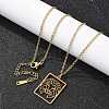 304 Stainless Steel Necklace LS-NJEW-D330-01G-05-4