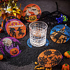 Halloween DIY Diamond Painting Cup Mat Kits DIY-TAC0012-71-20