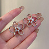 Alloy Plastic Imitation Pearl Stud Earrings WGC0511-51-1