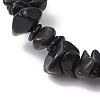 Natural Obsidian Chip Beaded Stretch Bracelets BJEW-JB11133-12-4