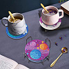 DIY Diamond Painting Space Theme Cup Mat Kits DIY-TAC0028-01-10