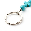 Synthetic Turquoise beads Keychain KEYC-JKC00267-02-4