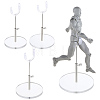 3 Bags 3 Styles Adjustable Height Plastic Doll Display Stands ODIS-FG0002-31-1