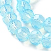 Baking Painted Transparent Glass Beads Strands DGLA-A034-J6MM-D08-3