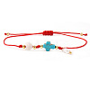 Plastic Imitation Pearl Charm Bracelets GR7958-3-1