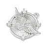 Brass Micro Pave Clear Cubic Zirconia Pendants KK-G545-02P-2