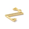 Rack Plating Brass Micro Pave Cubic Zirconia Pendant KK-H449-76G-17-2