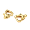 Heart Brass Lobster Claw Clasps KK-H523-06G-2