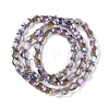 Electroplate Glass Beads Strands EGLA-Q128-06A-FR04-2