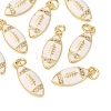 Brass Micro Pave Cubic Zirconia Pendants KK-Q068-58G-02-1