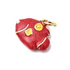 Brass Enamel Pendants KK-P343-03G-04-2