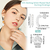 10Pcs Brass Stud Earring Findings KK-BBC0028-21-2