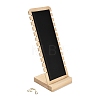 12-Slot Bamboo L-Shaped Necklace Organizer Display Stands with Imitation Leather Mat NDIS-F005-01B-2