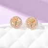 Brass Micro Pave Cubic Zirconia Stud Earrings KK-CBA8EB2-14G-2
