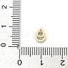 Teardrop Brass Micro Pave Cubic Zirconia Cabochons KK-P345-13G-B-4