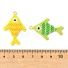 304 Stainless Steel & Cylinder Seed Beads Glass Pendants PALLOY-MZ01441-3