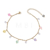 304 Stainless Steel Link Chain Anklets AJEW-AN00699-01-2