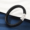 Braided Microfiber Leather Cord Bracelets for Wome Men BJEW-D304-07P-01-1