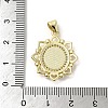 Brass Pave Shell Pendants KK-I708-17F-G-3