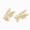 Brass Micro Pave Cubic Zirconia Links Connectors ZIRC-N039-121A-NF-3