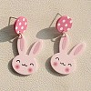 Acrylic Dangle Stud Earrings FS-WGFB232-01-2