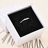 Rhodium Plated 925 Sterling Silver Adjustable Rings RJEW-S397-01P-10-3