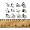 60Pcs 12 Style Tibetan Style Alloy European Beads TIBEB-FS0001-05-6