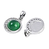 Natural Green Onyx Agate(Dyed & Heated) Pendants KK-U043-53P-02-2