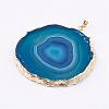 Natural Agate Big Pendants G-P305-E05-G-2