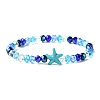 Electroplated Glass Beaded Stretch Bracelets BJEW-JB10900-3