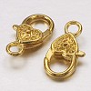 Tibetan Style Heart Lobster Claw Clasps K08Y0012-2