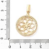 Brass Micro Pave Clear Cubic Zirconia Pendants KK-F939-04B-G-3