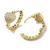 Rack Plating Brass Micro Pave Cubic Zirconia Hoop Earrings EJEW-R162-44G-2