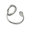 Non-Tarnish 304 Stainless Steel Open Cuff Ring RJEW-L110-015P-3