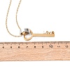 304 Stainless Steel Love Key Pendant Necklaces for Women NJEW-B149-03GP-5