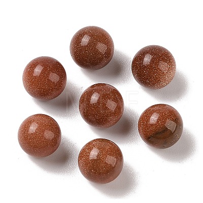 Synthetic Goldstone No Hole Sphere Beads G-K353-04A-25-1