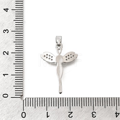 Brass Clear Cubic Zirconia Pendants KK-B187-20P-1