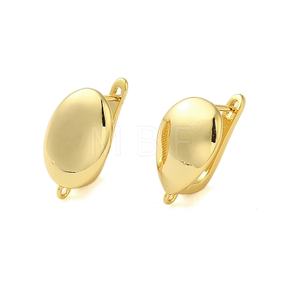 Brass Hoop Earrings Findings KK-B089-42G-1