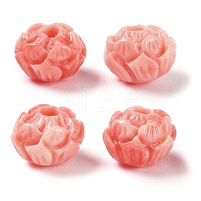 Synthetic Shell Dyed Carved Beads SHEL-H005-19-1