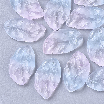 Two Tone Transparent Spray Painted Glass Pendants LS-X-GLAA-T013-02-D02-1