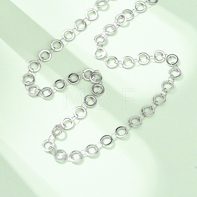 304 Stainless Steel 6MM Ring Link Chain Necklaces NJEW-P343-01A-P-1