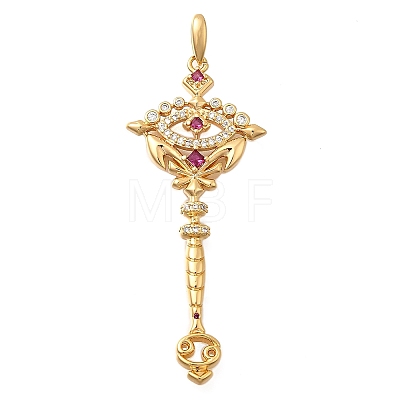 Brass Micro Pave Cubic Zirconia Big Pendants X1-KK-B147-04G-02-1