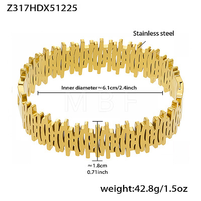 316L Surgical Stainless Steel Hinged Bangles for Women WG72D80-02-1