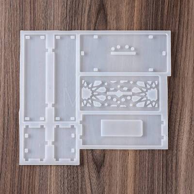 DIY Rectangle Display Decoration Insert Base Silicone Molds DIY-G058-E05-1
