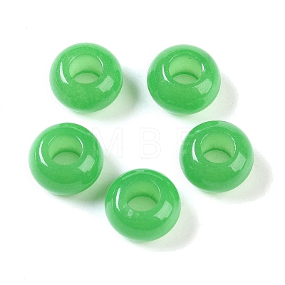 Natural White Jade European Beads X-G-G740-14x8mm-35-1