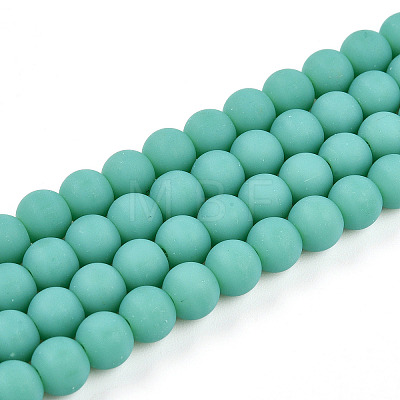 Opaque Glass Beads Strands X-GLAA-T032-P6mm-MD12-1