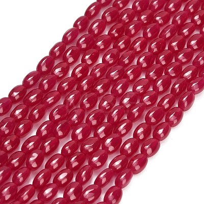Lab Grown Red Corundum Beads Strands GG-CBAC488-02B-1